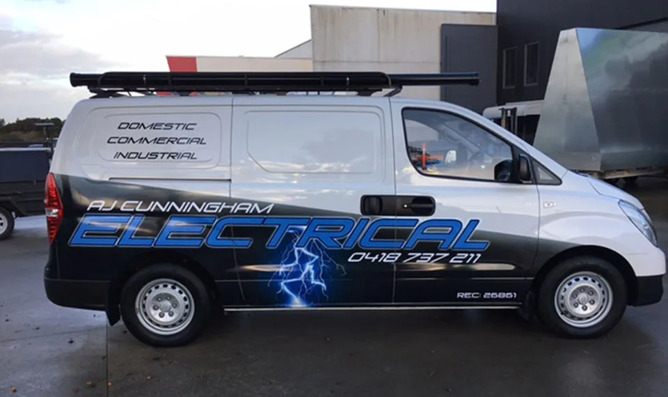aj-cunningham-van Professional Trade Vehicle Signage | BENHER Melbourne - BENHER