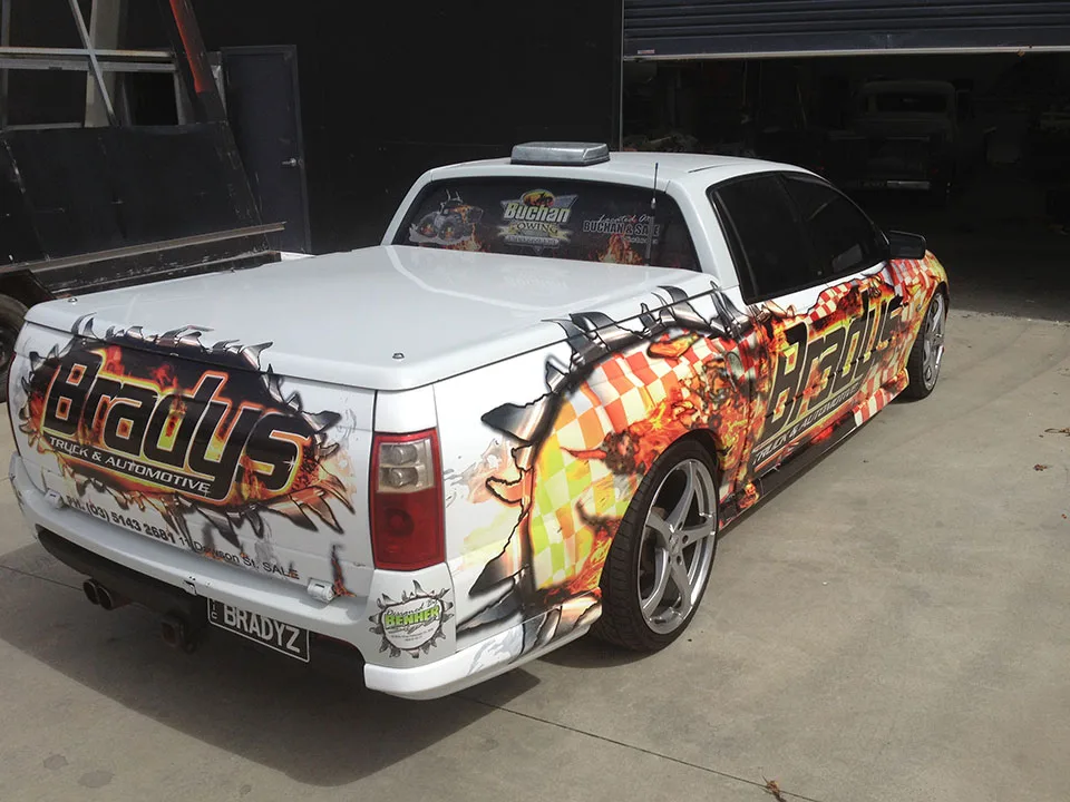 bradys-ute-1 Professional Trade Vehicle Signage | BENHER Melbourne - BENHER