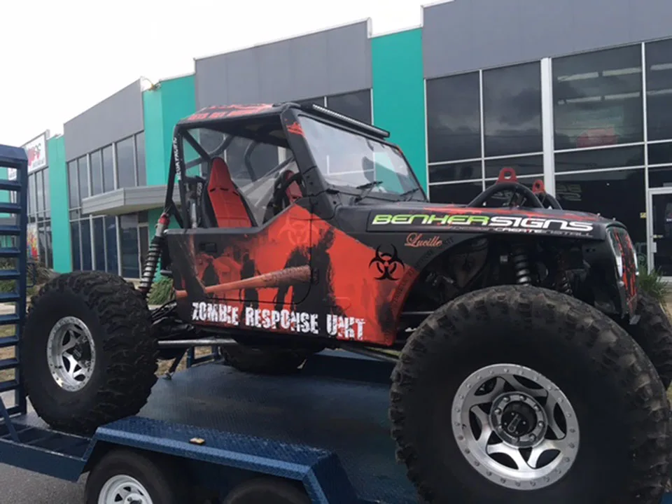 zombie-response-unit-race-car High-Quality Car & Boat Wraps | BENHER Signage Melbourne - BENHER